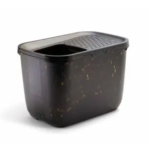 Savic kattenbak Hop In Marble zwart/goud 58,5 x 39 x 39,5 cm - Afbeelding 1