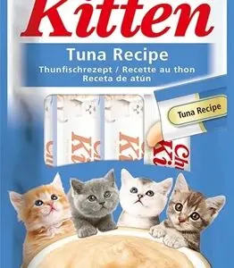 Inaba Churu Kitten kattensnack tonijn 4 x 14 g – romige crème - Afbeelding 1