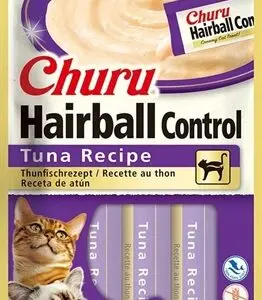 Inaba Churu Hairball kattensnack tonijn 4 x 14 g – haarballen - Afbeelding 1