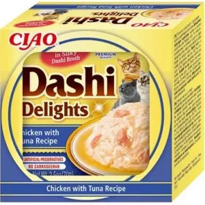 Inaba Dashi Delights kattensnack kip met tonijn 70 g – rijk aan vocht - Afbeelding 1