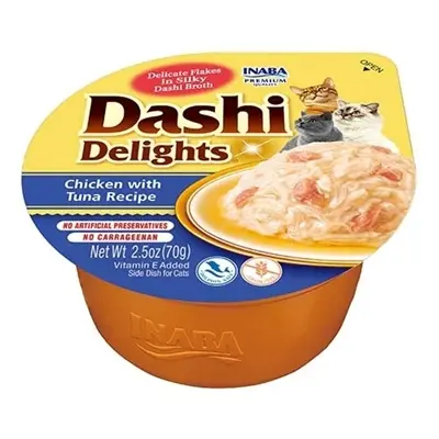 Inaba Dashi Delights kattensnack kip met tonijn 70 g – rijk aan vocht - Afbeelding 4