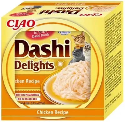 Inaba Dashi Delights kattensnack kip 70 g – rijk aan vocht