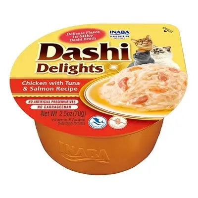 Inaba Dashi Delights kip met tonijn en zalm 70 g – kattensnack - Afbeelding 2