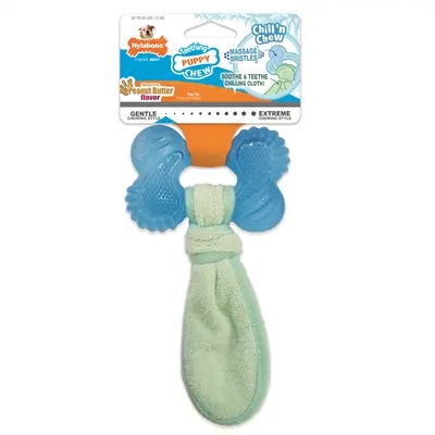 Nylabone Puppy Freezer Bone kauwspeeltje pindakaassmaak – maat M