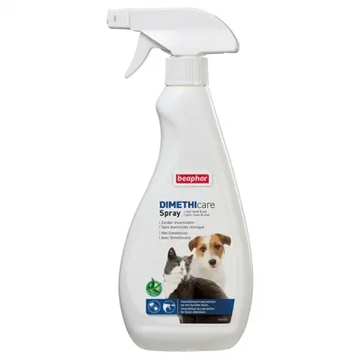 Beaphar Dimethicare spray hond en kat tegen vlooien en teken 500 ml