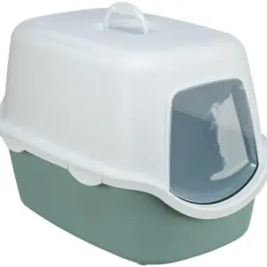 Trixie kattenbak Vico salie/wit 56 x 40 x 40 cm – met kap - Afbeelding 1