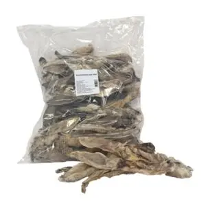 Petsnack konijnenoren met vacht 1 kg – hondensnack - Afbeelding 1
