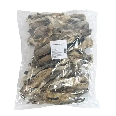 Petsnack konijnenoren met vacht 1 kg – hondensnack - Afbeelding 4