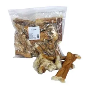 Petsnack konijnenjas 21 cm 1 kg – hondensnack van konijnenhuid - Afbeelding 1