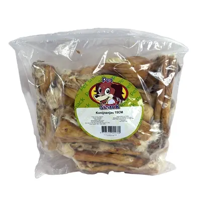 Petsnack konijnenjas 21 cm 1 kg – hondensnack van konijnenhuid - Afbeelding 4