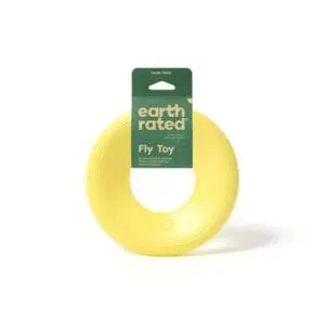 Earth Rated flyer toy frisbee 18 x 3 x 18 cm – geel, TPE - Afbeelding 1