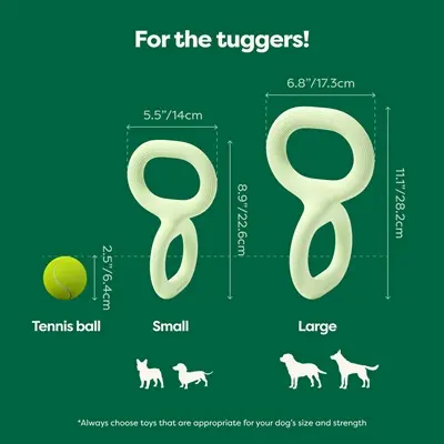 Earth Rated tug toy 28 x 14 x 14 cm – rubber trekspeeltje, ergonomisch - Afbeelding 9