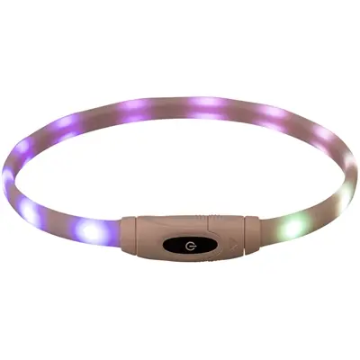 Trixie lichtgevende halsband USB siliconen meerkleurig 65 cm – oplaadbaar - Afbeelding 5