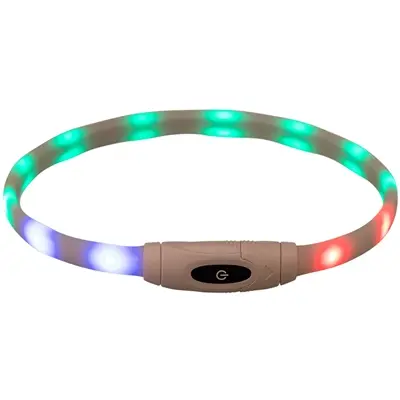 Trixie lichtgevende halsband USB siliconen meerkleurig 65 cm – oplaadbaar - Afbeelding 6