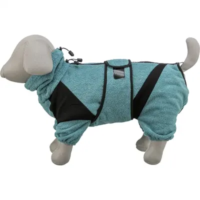 Trixie badjas voor honden badstof petrol 70 cm – huisoverall - Afbeelding 5