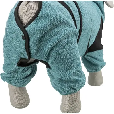 Trixie badjas voor honden badstof petrol 70 cm – huisoverall - Afbeelding 9