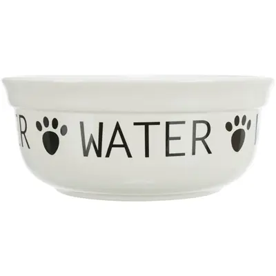 Trixie drinkbak hond keramiek wit/zwart 250 ml Ø 13 cm – 4 stuks - Afbeelding 2