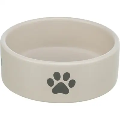 Trixie voerbak en drinkbak pootmotief keramiek lichtgrijs 300 ml 12 cm - Afbeelding 4