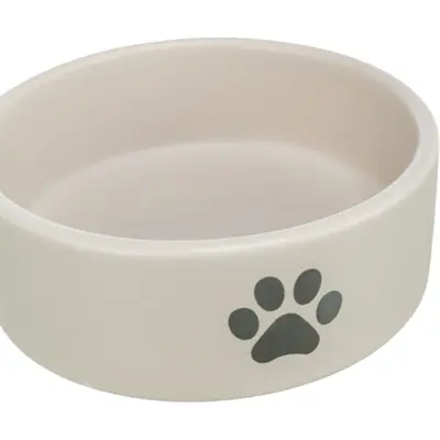 Trixie voerbak en drinkbak pootmotief keramiek lichtgrijs 800 ml 16 cm - Afbeelding 5