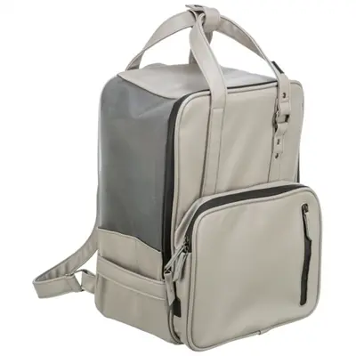 Trixie hondentas rugtas Citystyle kunstleer lichtgrijs 30 x 20 x 40 cm - Afbeelding 2