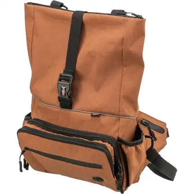 Trixie rolltop rugtas met heuptas roest – rugzak en heuptas in één - Afbeelding 4