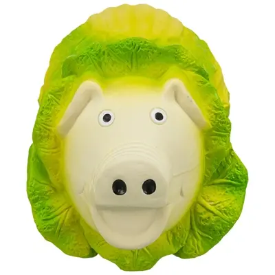 Trixie koolvarken latex lichtgroen 23 cm – hondenspeeltje met geluid - Afbeelding 4