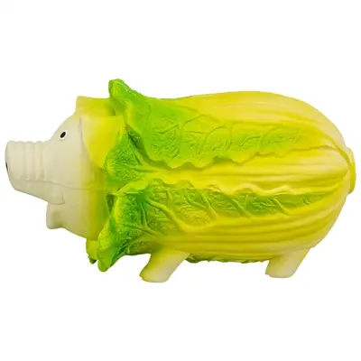 Trixie koolvarken latex lichtgroen 23 cm – hondenspeeltje met geluid - Afbeelding 5