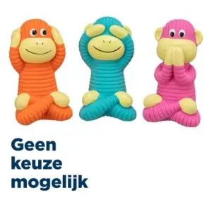 Trixie aap latex hondenspeeltje 12 cm – 3 stuks assorti - Afbeelding 1