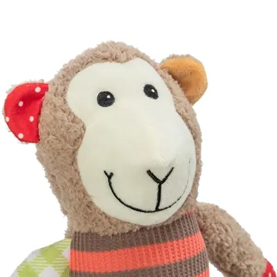 Trixie aap pluche 38 cm – hondenknuffel met geluid, 2 stuks - Afbeelding 4