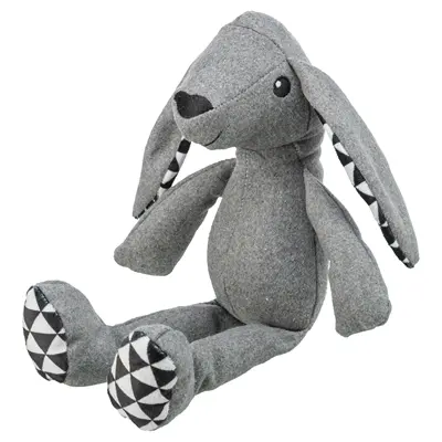 Trixie haas stof 39 cm – geluidloze hondenknuffel, 4 stuks - Afbeelding 2