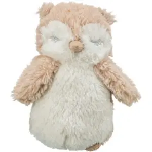 Trixie uil pluche gerecycled 18 cm – geluidloos hondenspeelgoed - Afbeelding 1