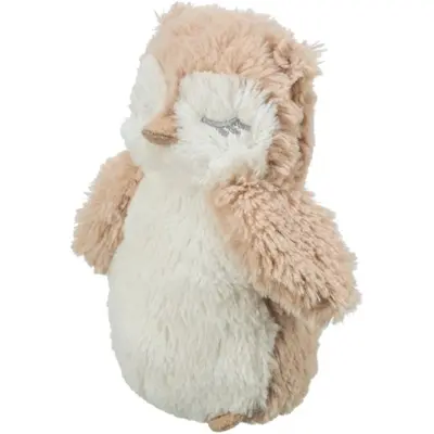 Trixie uil pluche gerecycled 18 cm – geluidloos hondenspeelgoed - Afbeelding 2