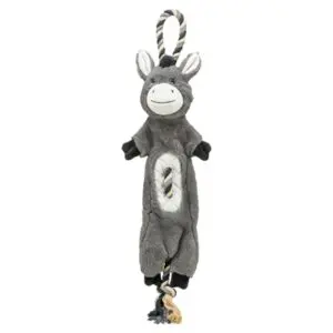 Trixie ezel pluche met touw 66 cm – hondenknuffel, 2 stuks - Afbeelding 1