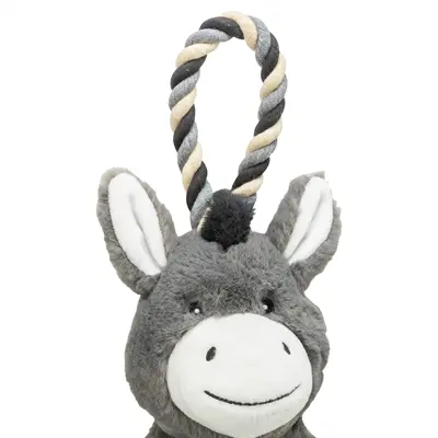 Trixie ezel pluche met touw 66 cm – hondenknuffel, 2 stuks - Afbeelding 4