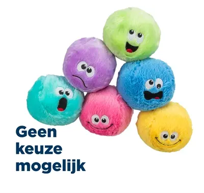 Trixie pluche bal met geluid 10 cm – gerecycled, assorti