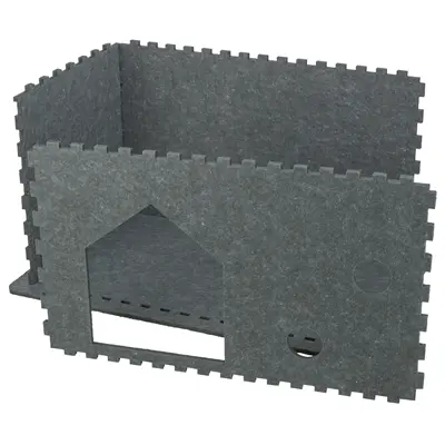 Trixie kattenmand huis Lene vilt grijs 54 x 30 x 35 cm - Afbeelding 4