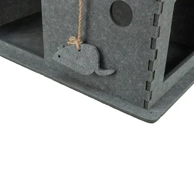 Trixie kattenmand huis Lene vilt grijs 54 x 30 x 35 cm - Afbeelding 8