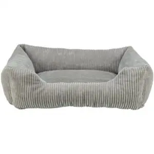 Trixie Vital hondenmand Jonna ribfluweel grijs 60 x 50 cm – orthopedisch - Afbeelding 1