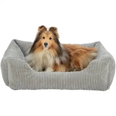 Trixie Vital hondenmand Jonna ribfluweel grijs 60 x 50 cm – orthopedisch - Afbeelding 6