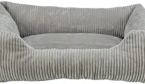 Trixie Vital hondenmand Jonna ribfluweel grijs 100 x 70 cm – orthopedisch - Afbeelding 1