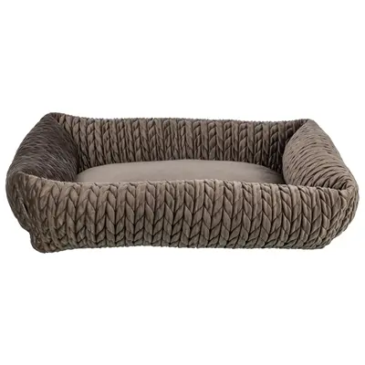 Trixie hondenmand Livia hoekig bruin 65 x 50 cm – velourslook