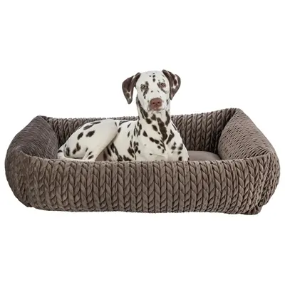 Trixie hondenmand Livia hoekig bruin 65 x 50 cm – velourslook - Afbeelding 6