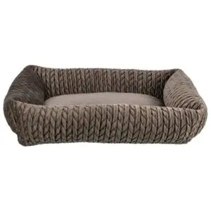 Trixie hondenmand Livia hoekig bruin 80 x 60 cm – velourslook - Afbeelding 1