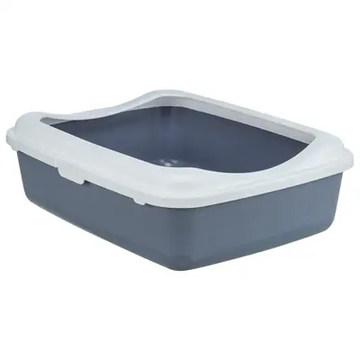 Trixie kattenbak Classic met rand paars/wit 37 x 48 x 15 cm