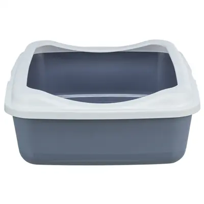 Trixie kattenbak Classic met rand paars/wit 37 x 48 x 15 cm - Afbeelding 2