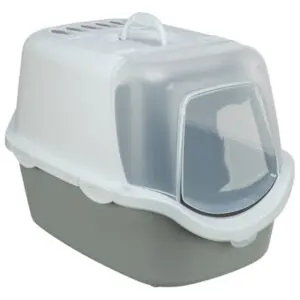 Trixie kattenbak Vico Open Top lichtgrijs/wit 56 x 40 x 40 cm - Afbeelding 1