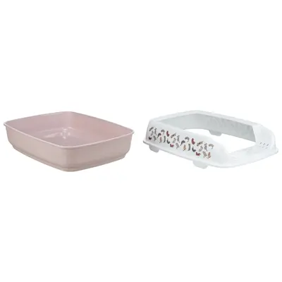 Trixie kattenbak Delio met rand lichtroze/wit 50 x 38 x 20 cm - Afbeelding 4