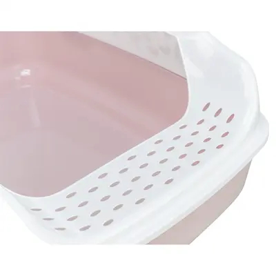 Trixie kattenbak Delio met rand lichtroze/wit 50 x 38 x 20 cm - Afbeelding 5