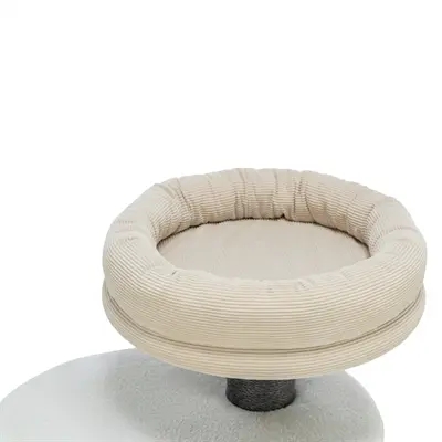 Trixie krabpaal Marco wit/beige 38 x 38 x 85 cm – vier verdiepingen - Afbeelding 8