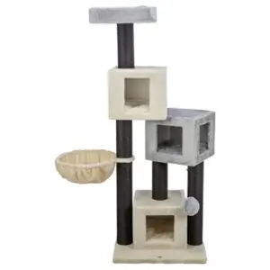 Trixie krabpaal Enzo crème/grijs/zwart 60 x 50 x 156 cm – met hangmat - Afbeelding 1